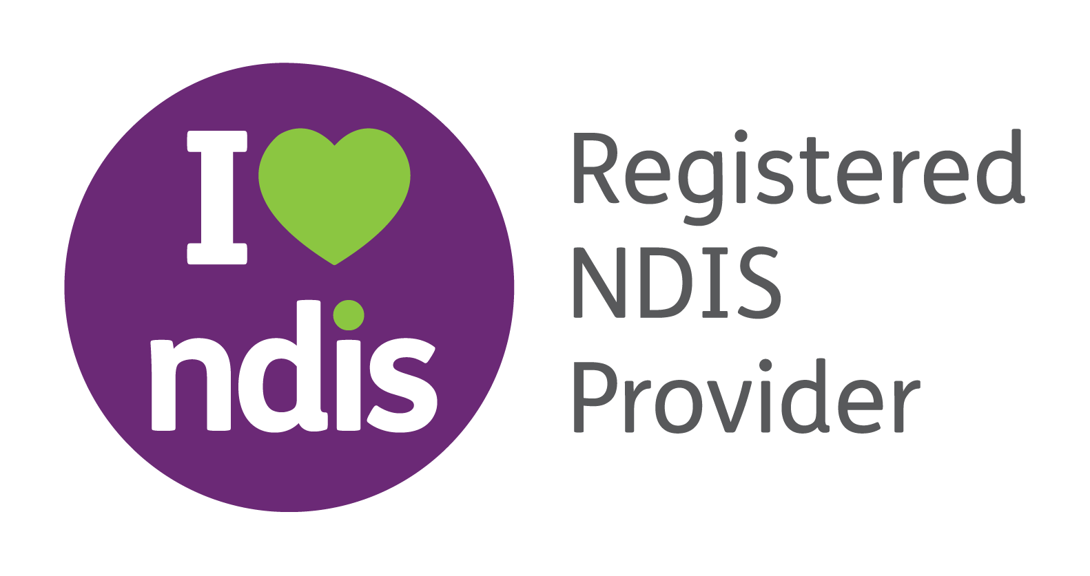 I heart NDIS Registered provider logo - Short I heart NDIS Registered provider logo